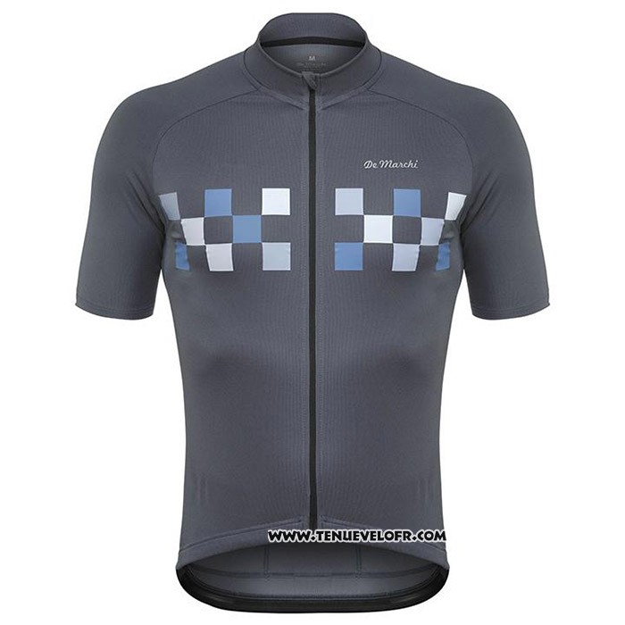 2020 Maillot Cyclisme De Marchi Gris Manches Courtes et Cuissard